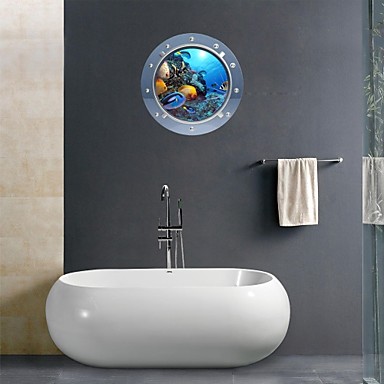 3D Wall Stickers Wall Decals, Marine Organisms Bathroom Decor Mural PVC Wall Stickers